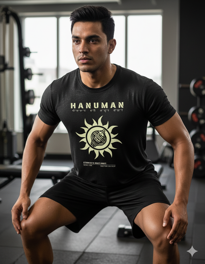 Mighty Maruti: The Soul's Armour Tee (Unisex Regular Fit, Luxury feel )